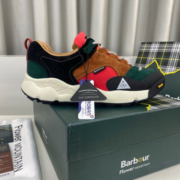 FlowerMOUNTAIN NANGA Collaboration Sneaker Red&Black&Green&Brown Men - Picture 3 of 9